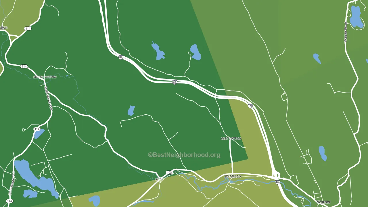 East Sutton, NH block-group voter-turnout map