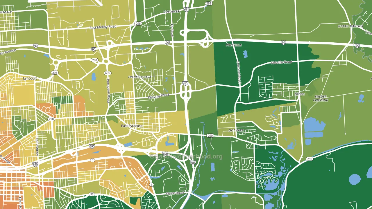 East Syracuse, NY block-group voter-turnout map