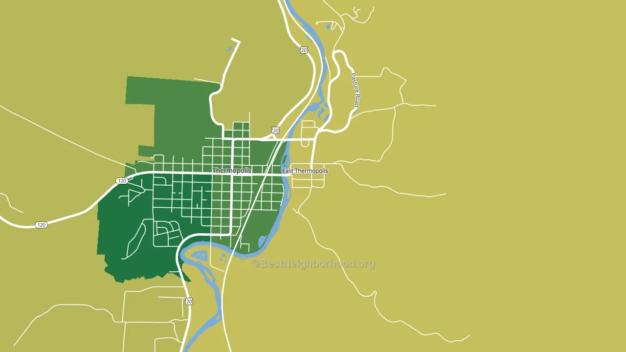 East Thermopolis, WY block-group voter-turnout map