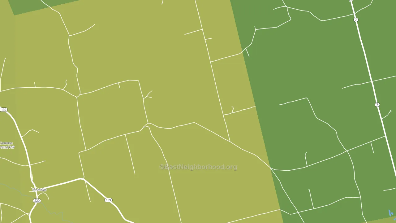 East Thorndike, ME block-group voter-turnout map