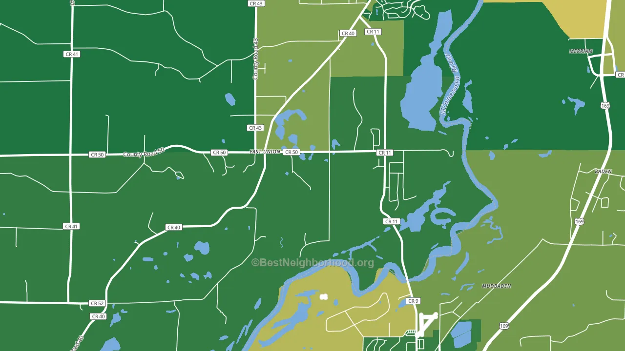 East Union, MN block-group voter-turnout map