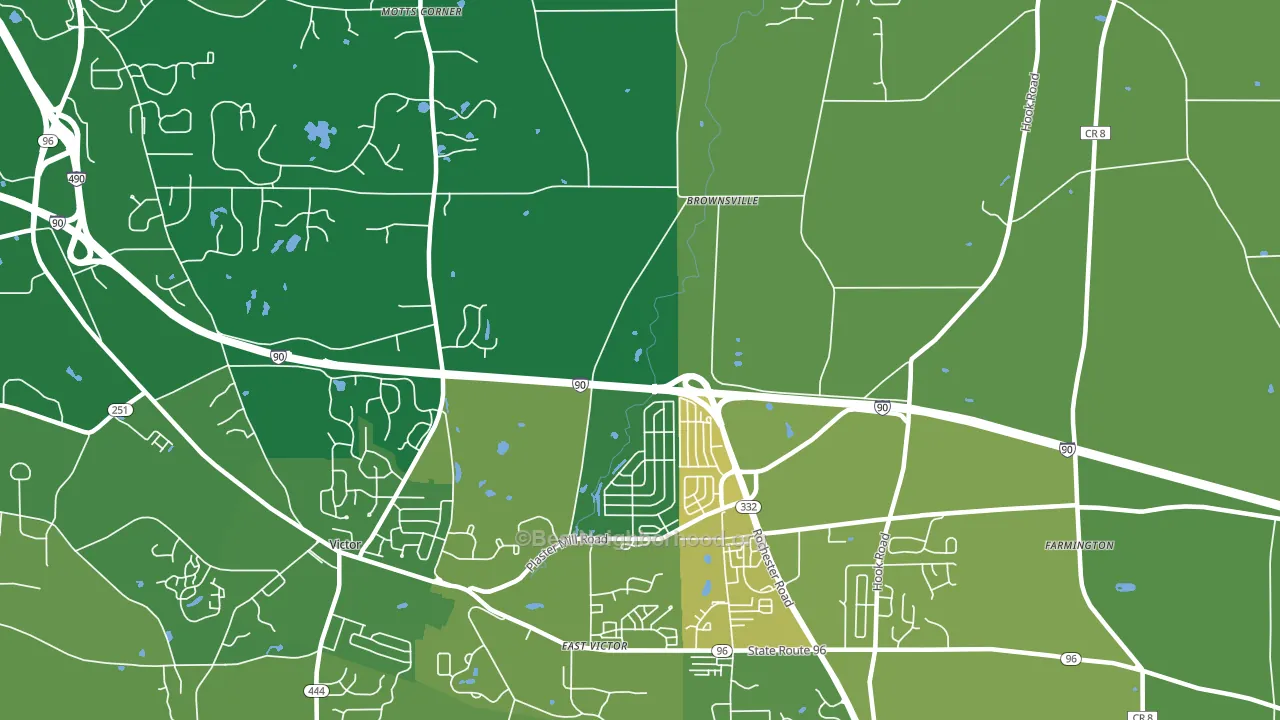 East Victor, NY block-group voter-turnout map
