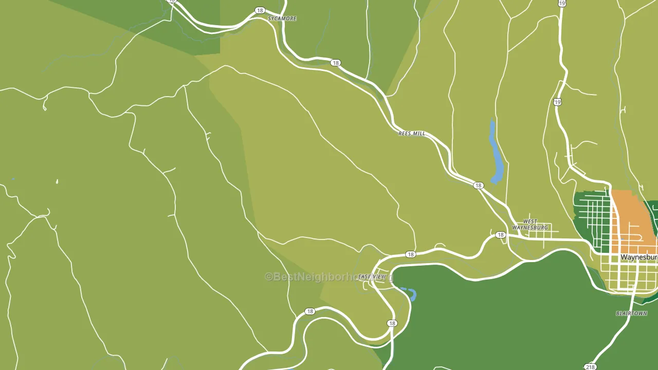 East View, PA block-group voter-turnout map