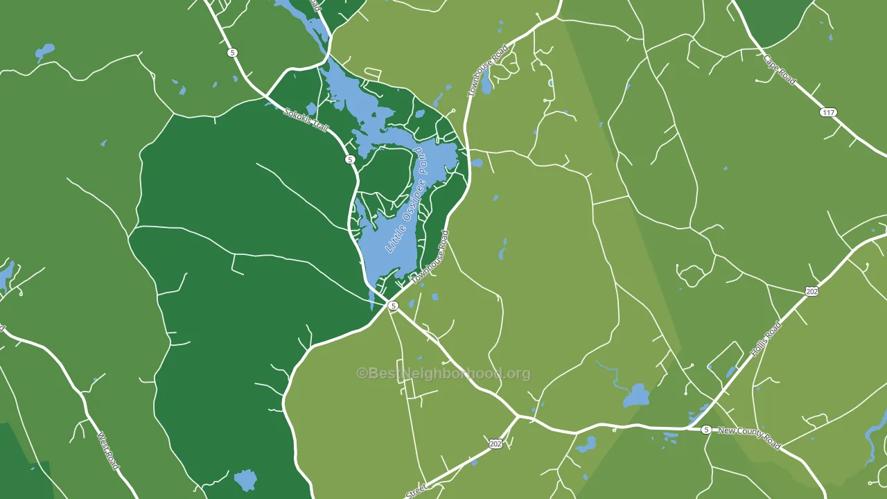 East Waterboro, ME block-group voter-turnout map