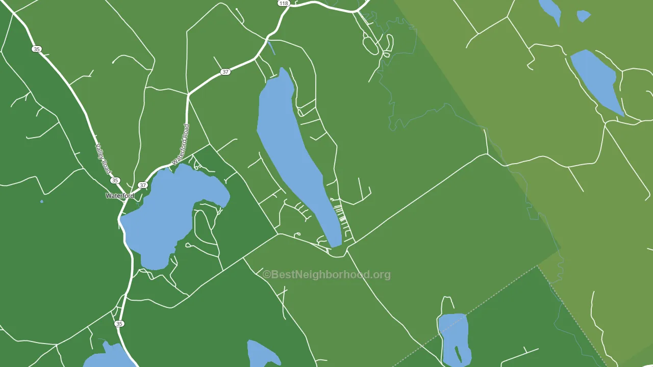 East Waterford, ME block-group voter-turnout map