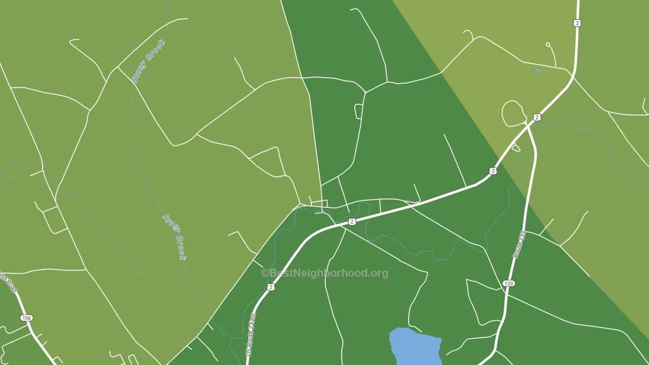 East Wilton, ME block-group voter-turnout map