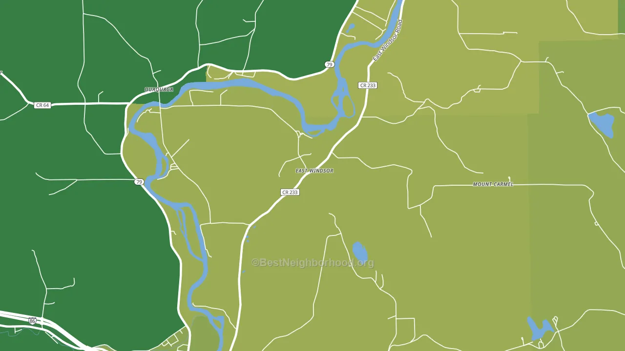 East Windsor, NY block-group voter-turnout map