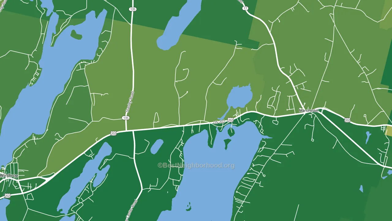 East Winthrop, ME block-group voter-turnout map
