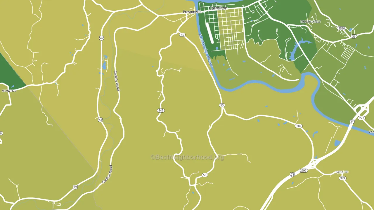 Easterday, KY block-group voter-turnout map