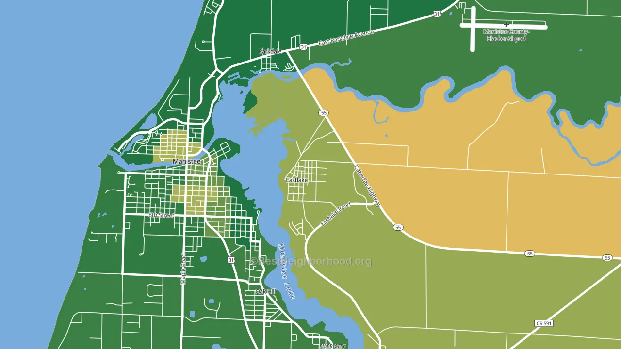 Eastlake, MI block-group voter-turnout map