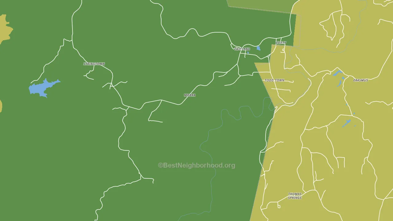 Eastland, TN block-group voter-turnout map