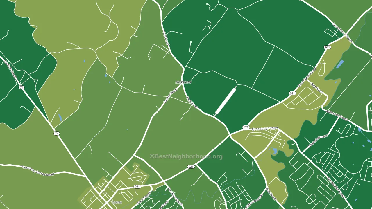 Eastmont, PA block-group voter-turnout map