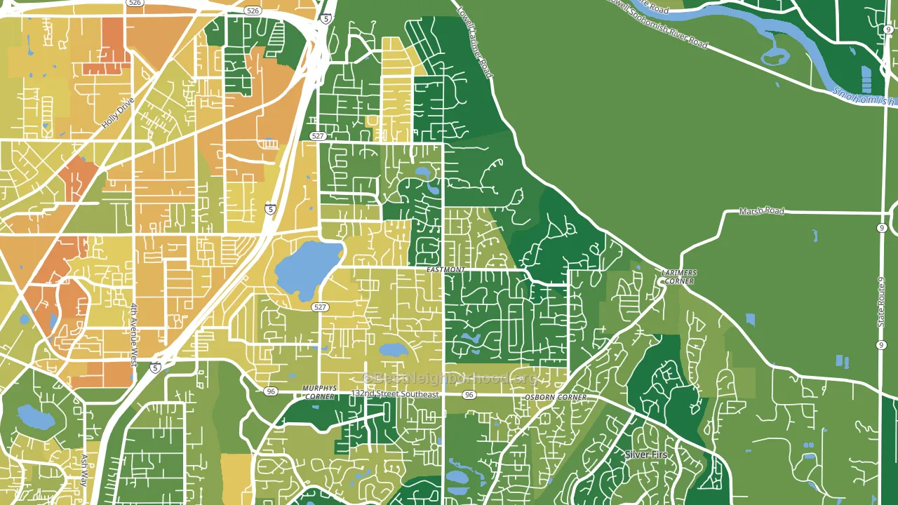 Eastmont, WA block-group voter-turnout map
