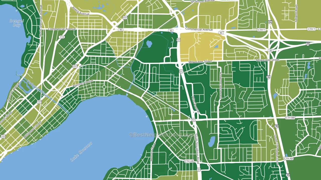 Eastmorland, Madison, WI block-group voter-turnout map