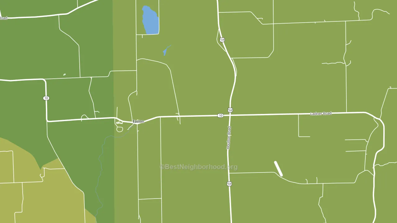 Easton Center, ME block-group voter-turnout map