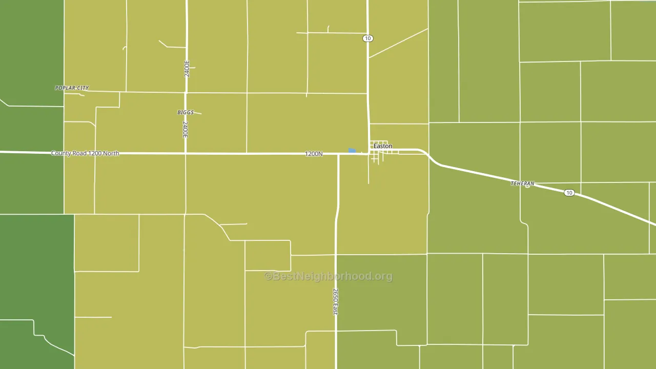 Easton, IL block-group voter-turnout map