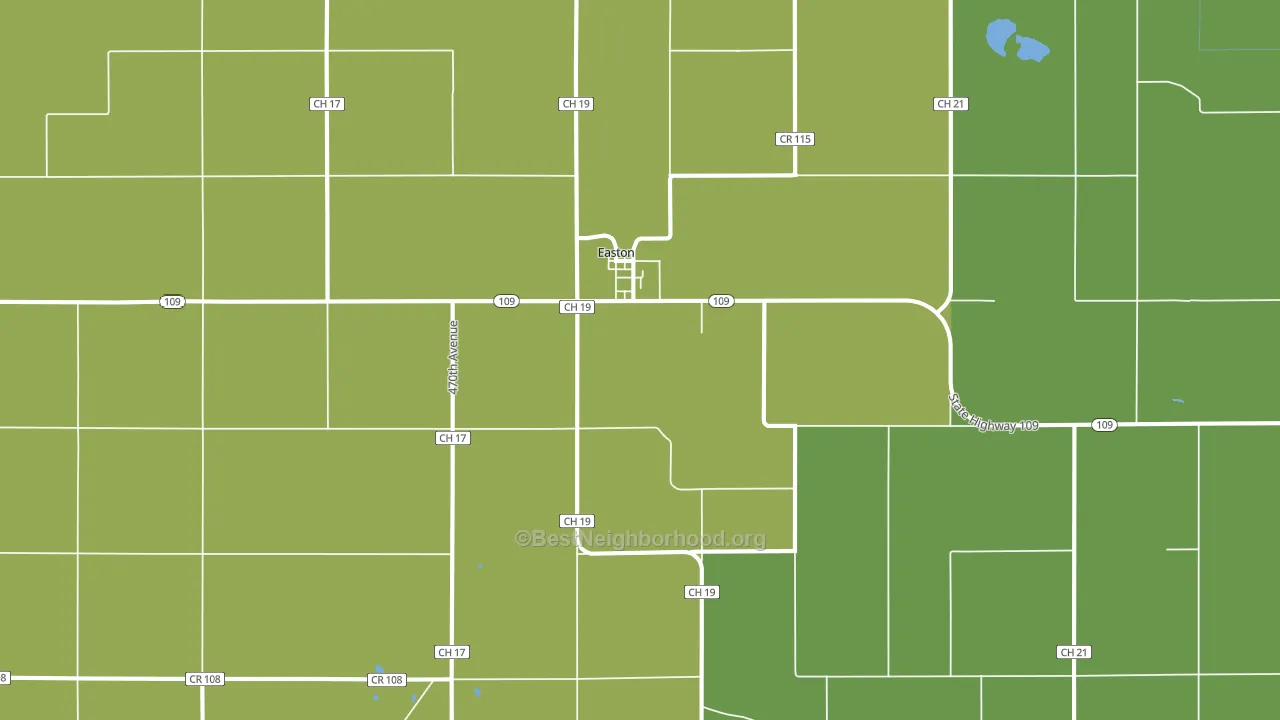 Easton, MN block-group voter-turnout map