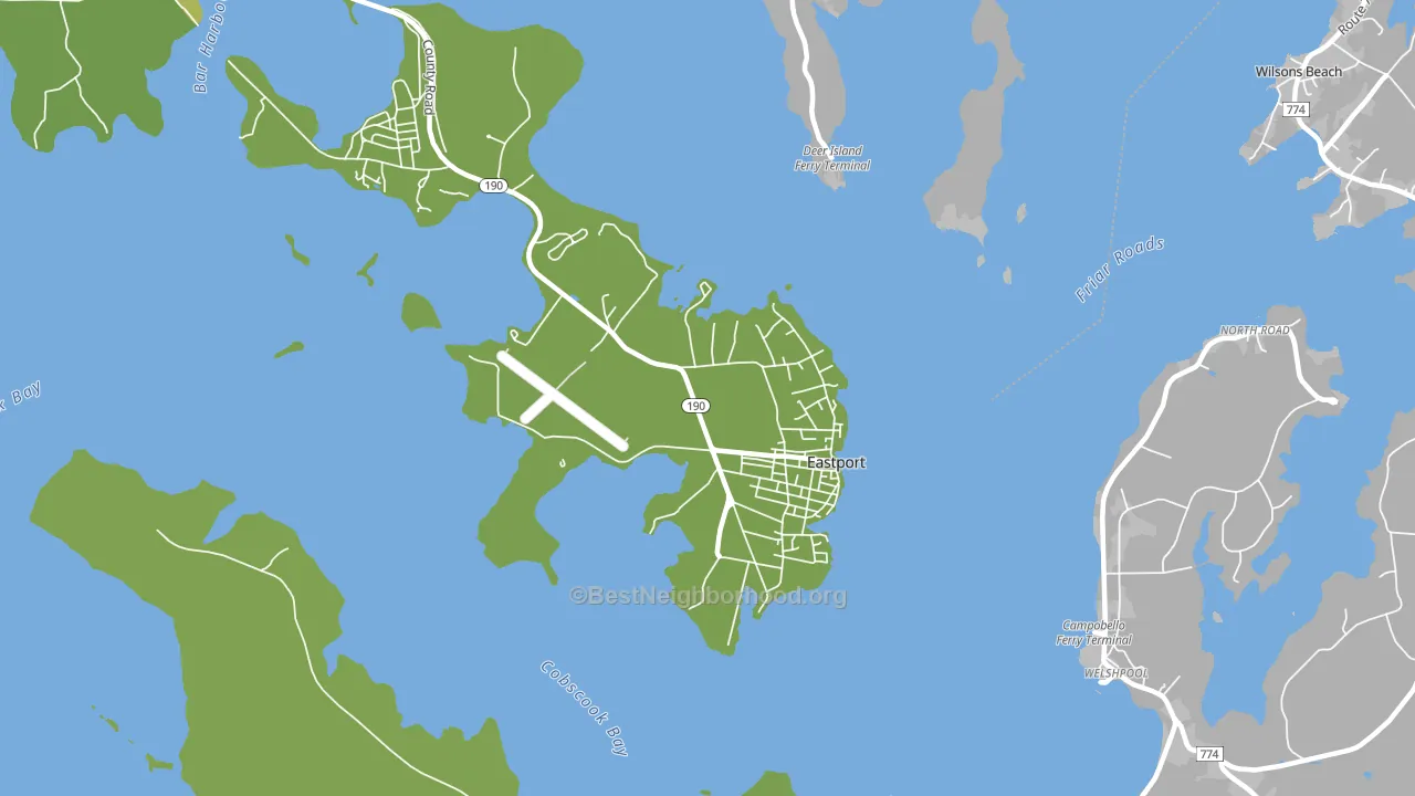 Eastport, ME block-group voter-turnout map