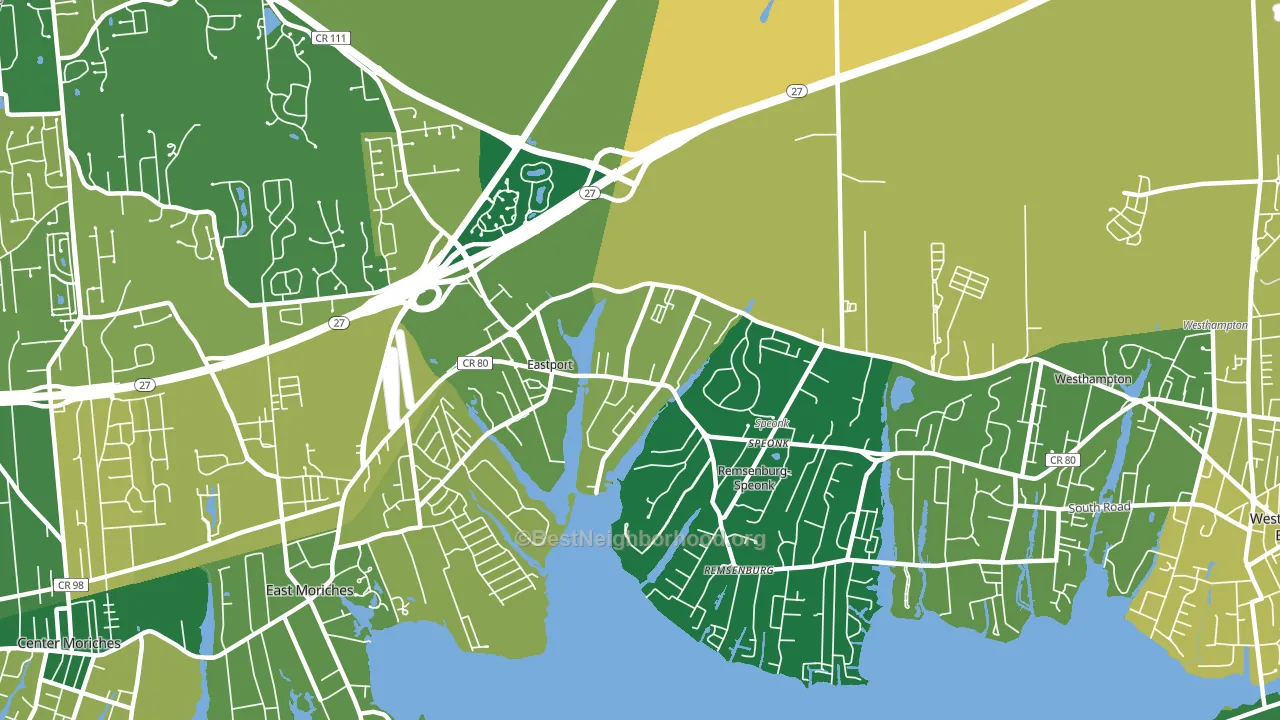 Eastport, NY block-group voter-turnout map