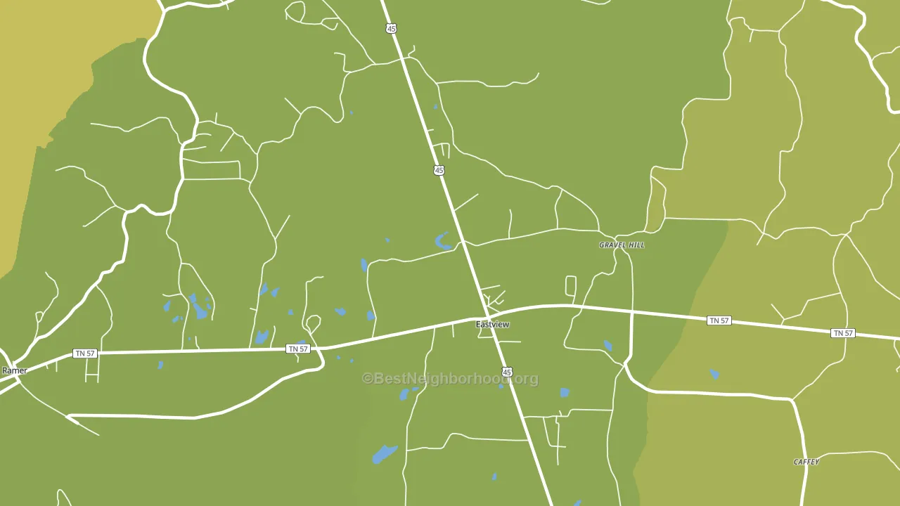 Eastview, TN block-group voter-turnout map