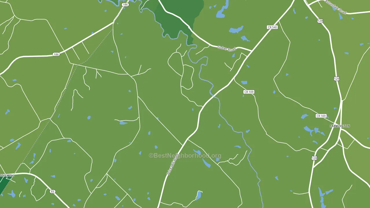 Eastville, GA block-group voter-turnout map