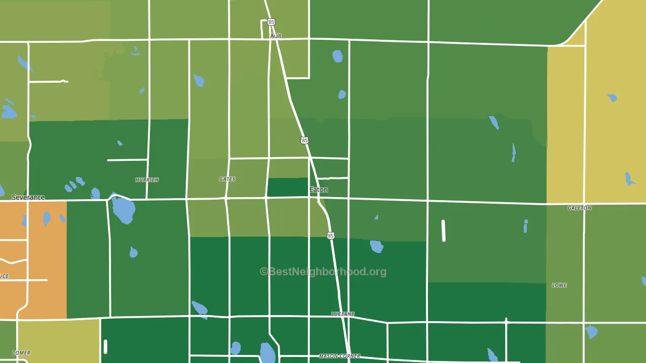 Eaton, CO block-group voter-turnout map