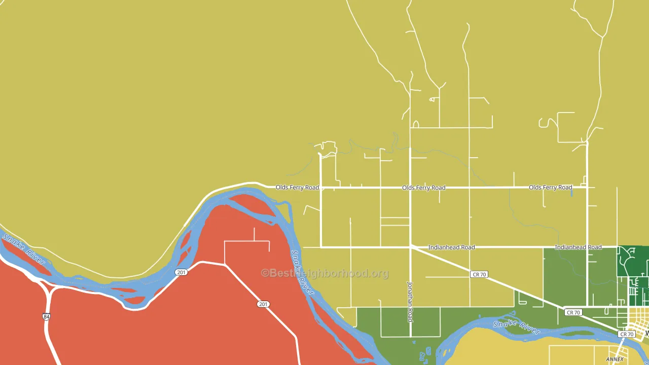 Eaton, ID block-group voter-turnout map