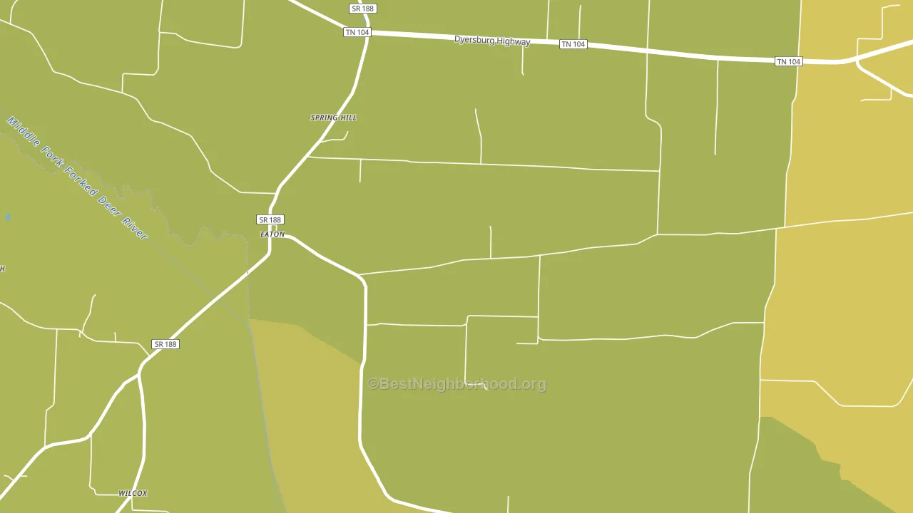 Eaton, TN block-group voter-turnout map