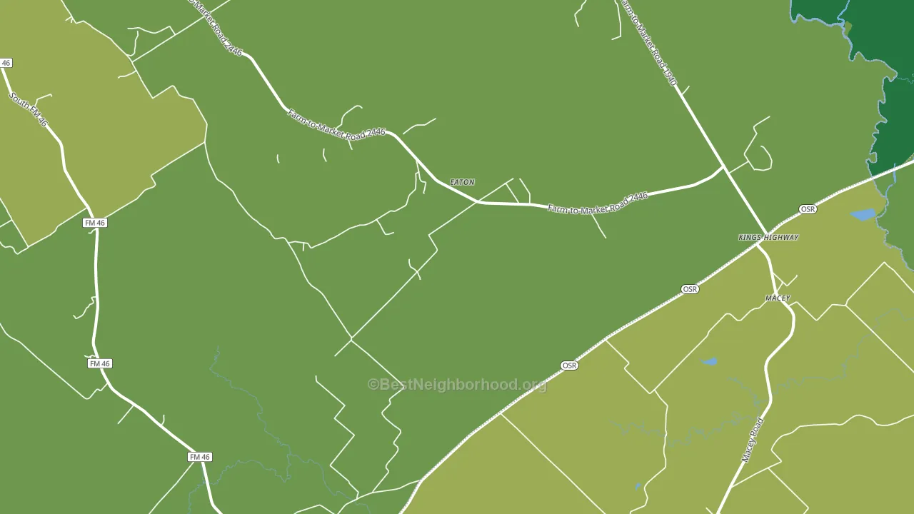 Eaton, TX block-group voter-turnout map