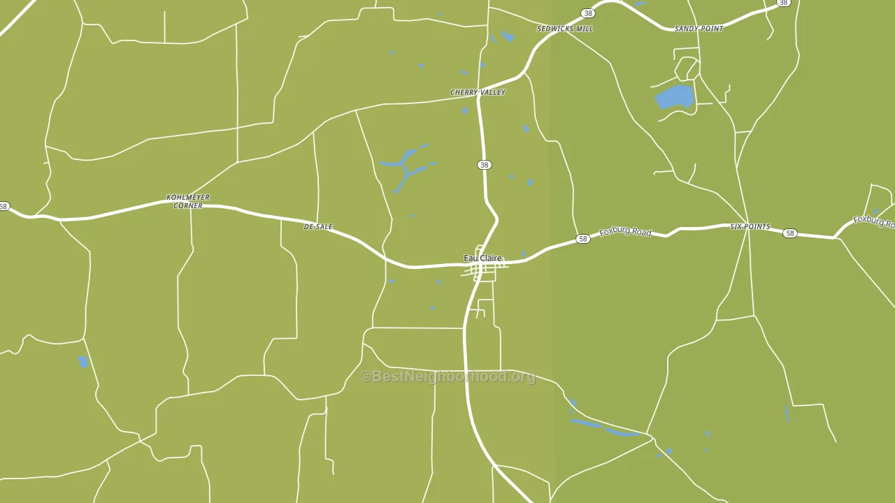 Eau Claire, PA block-group voter-turnout map