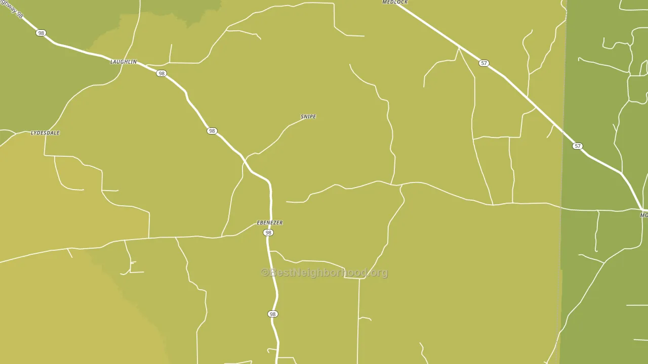 Ebenezer, AR block-group voter-turnout map