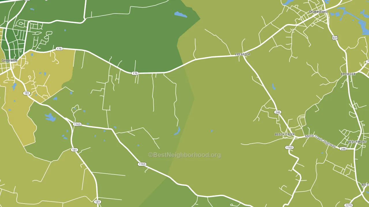 Ebenezer, KY block-group voter-turnout map