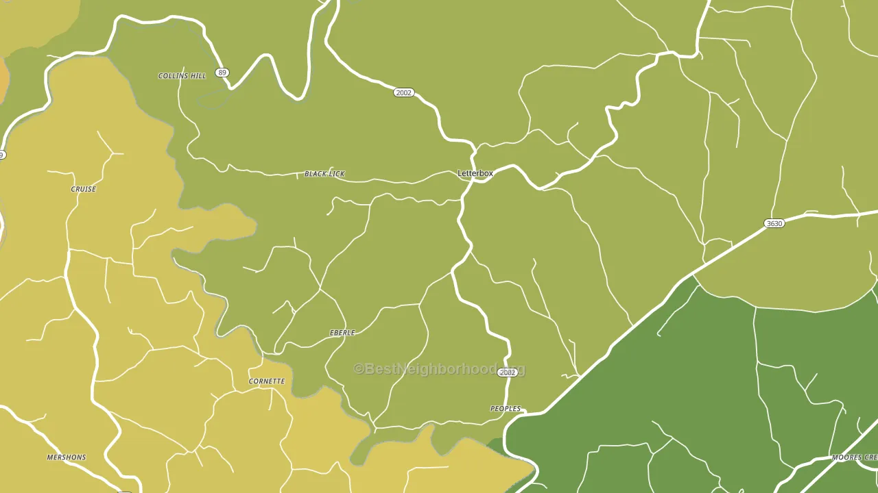 Eberle, KY block-group voter-turnout map