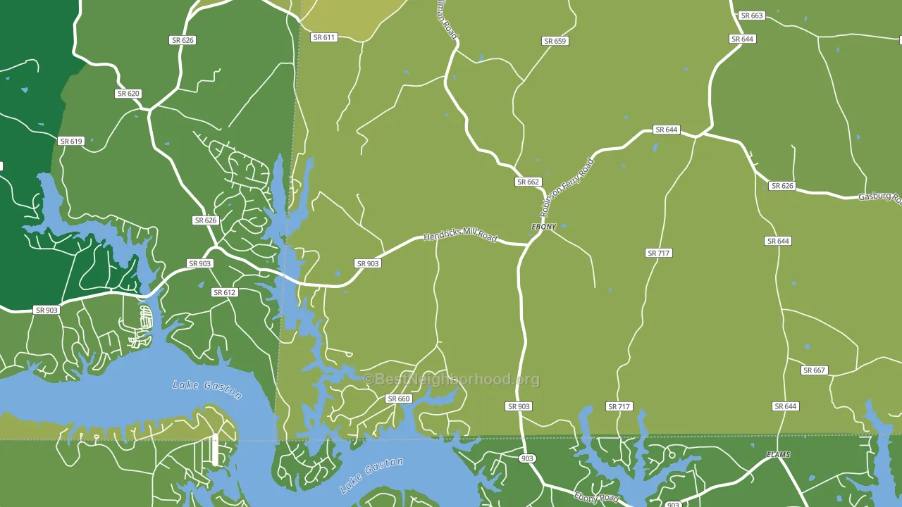 Ebony, VA block-group voter-turnout map