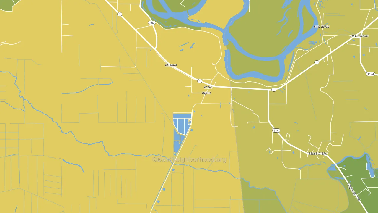 Echo, LA block-group voter-turnout map