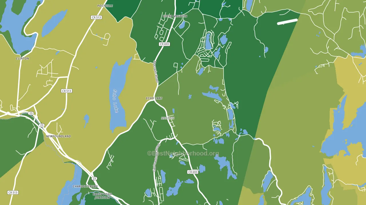 Echo Lake, NJ block-group voter-turnout map