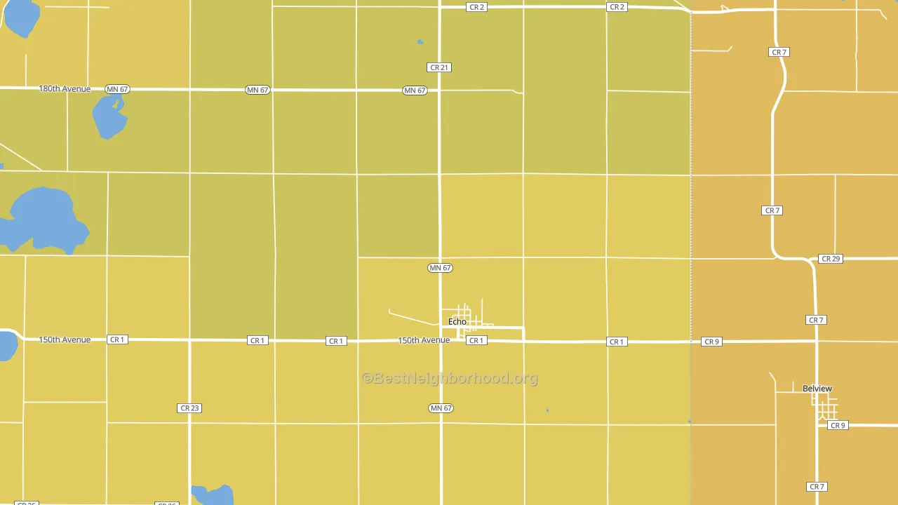 Echo, MN block-group voter-turnout map