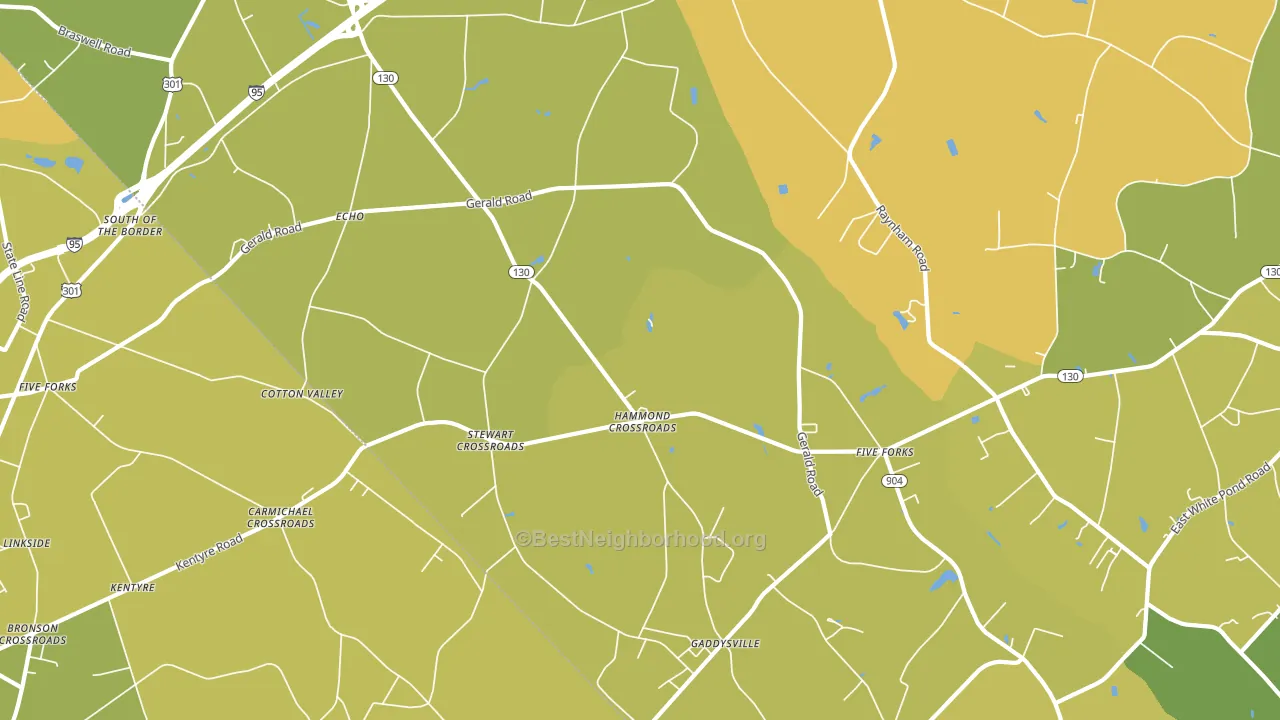 Echo, NC block-group voter-turnout map