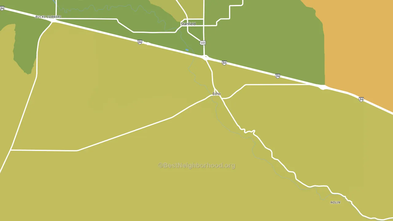 Echo, OR block-group voter-turnout map