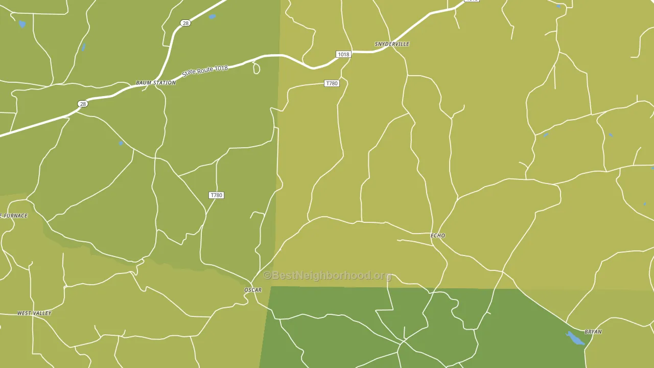 Echo, PA block-group voter-turnout map