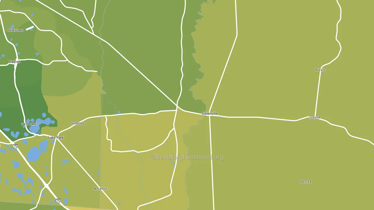 Echols County, GA block-group voter-turnout map