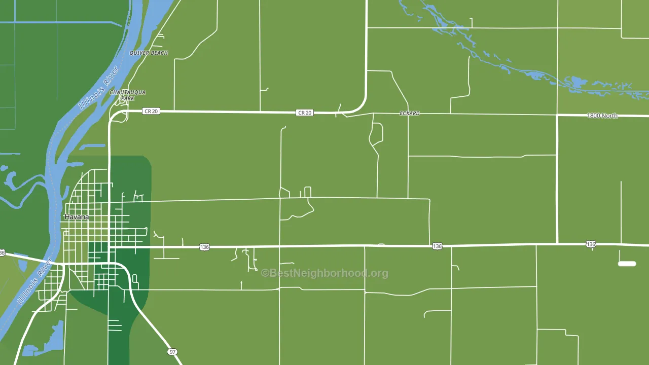 Eckard, IL block-group voter-turnout map