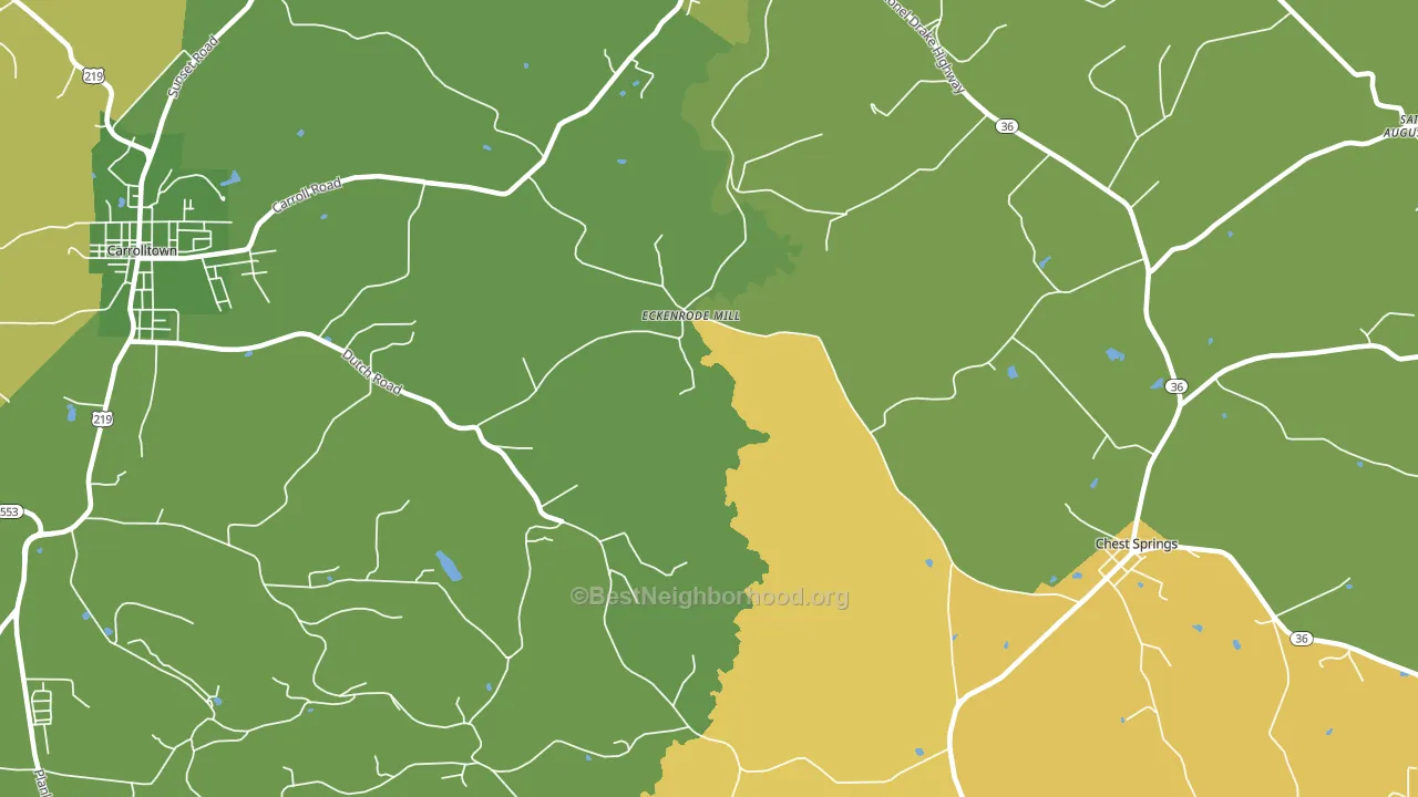 Eckenrode Mill, PA block-group voter-turnout map