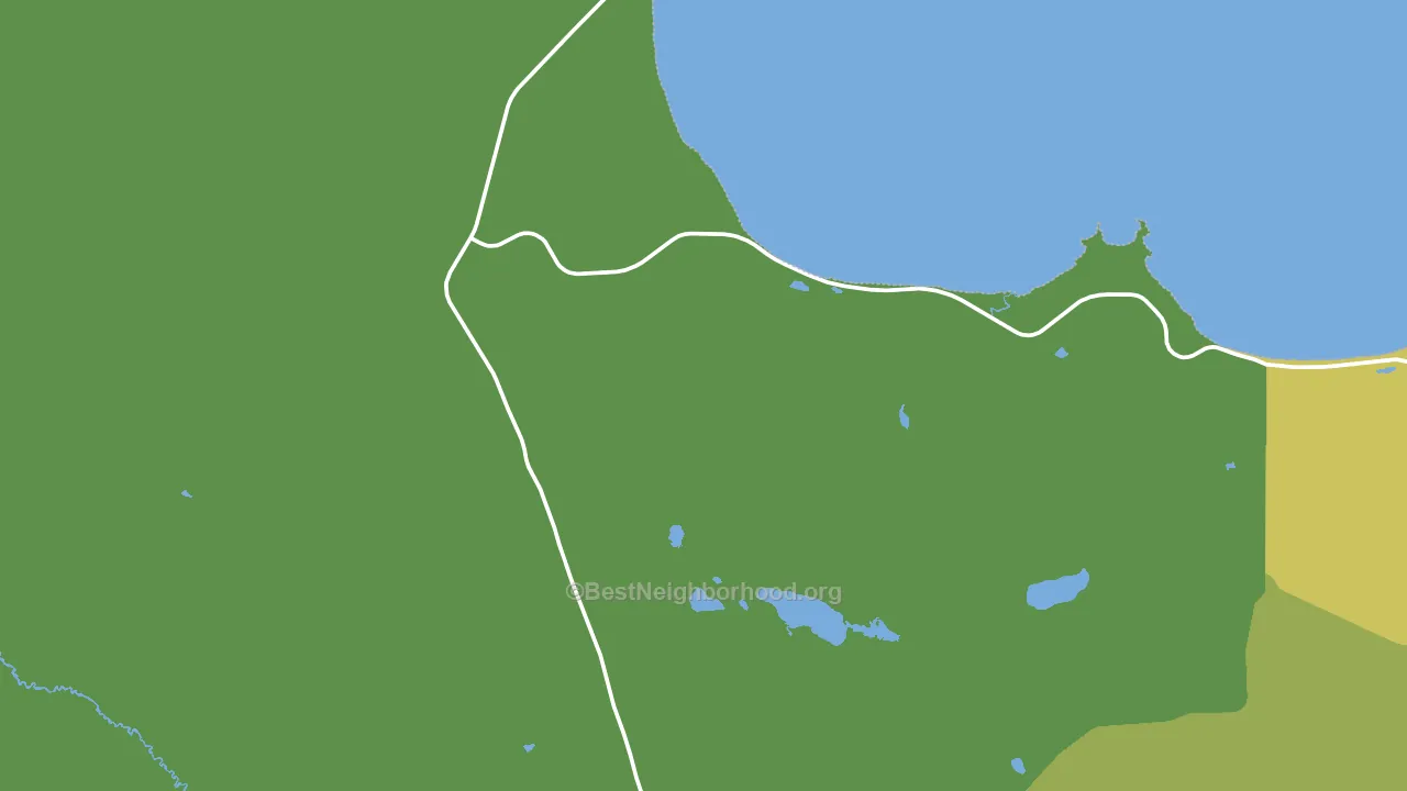 Eckerman, MI block-group voter-turnout map