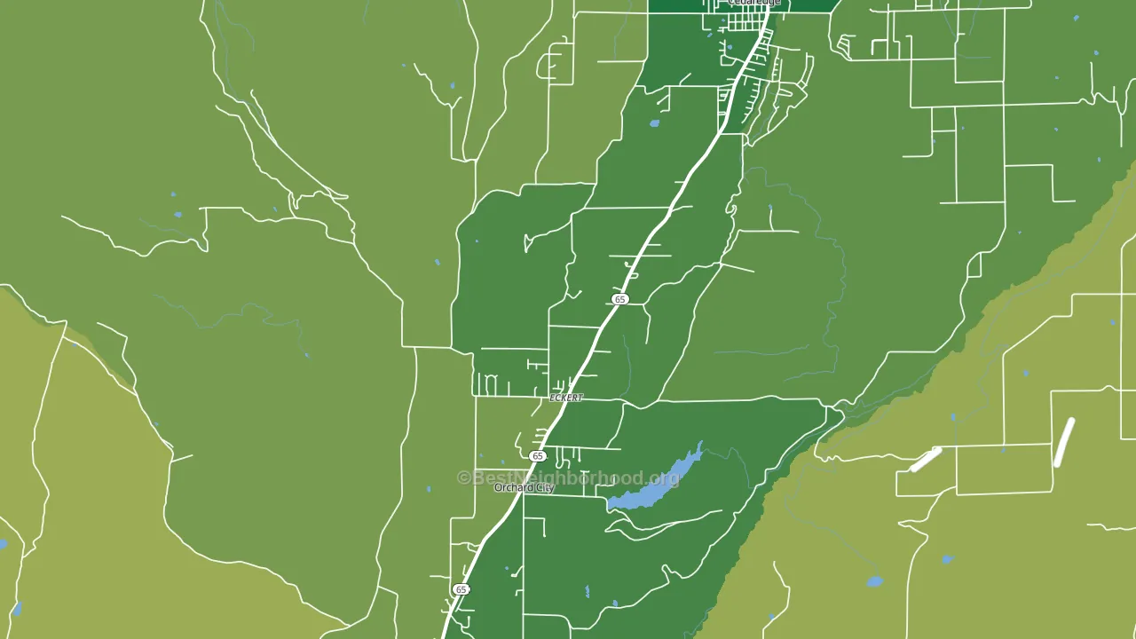 Eckert, CO block-group voter-turnout map