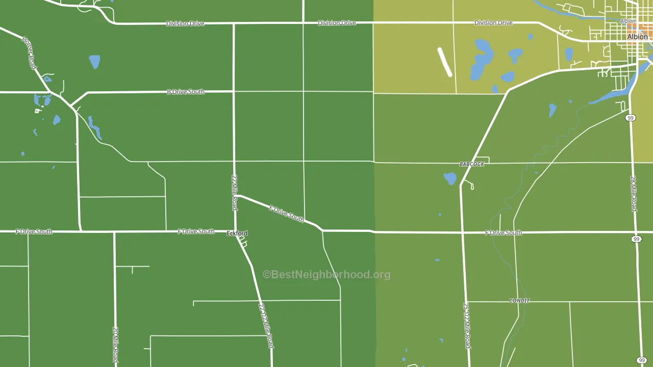 Eckford, MI block-group voter-turnout map