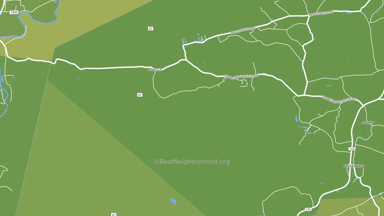 Eckville, PA block-group voter-turnout map