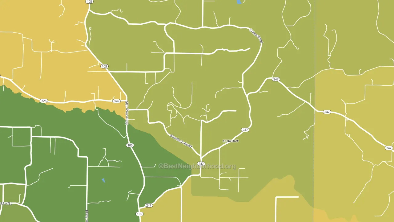 Economy, AR block-group voter-turnout map