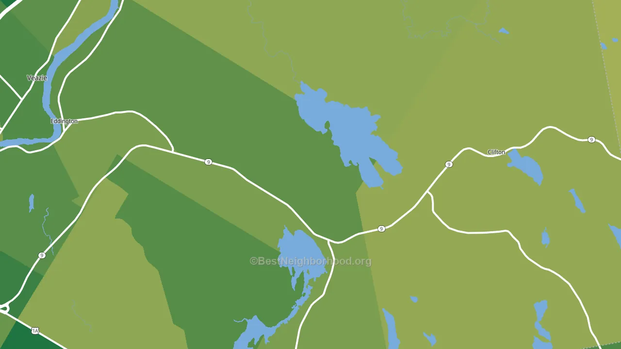 Eddington, ME block-group voter-turnout map