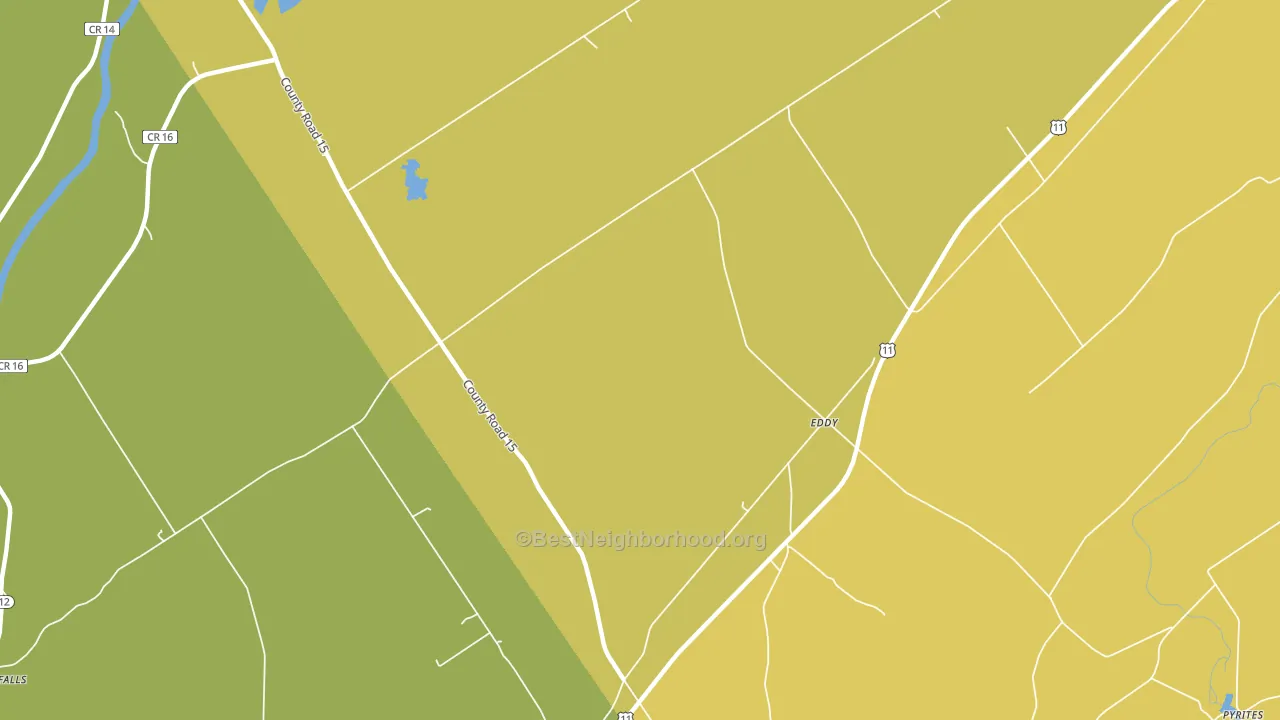 Eddy, NY block-group voter-turnout map